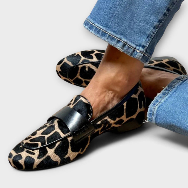 Leopard Print Slip-On Loafers