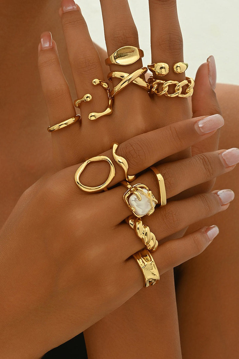 Geometric Metal Open Ring