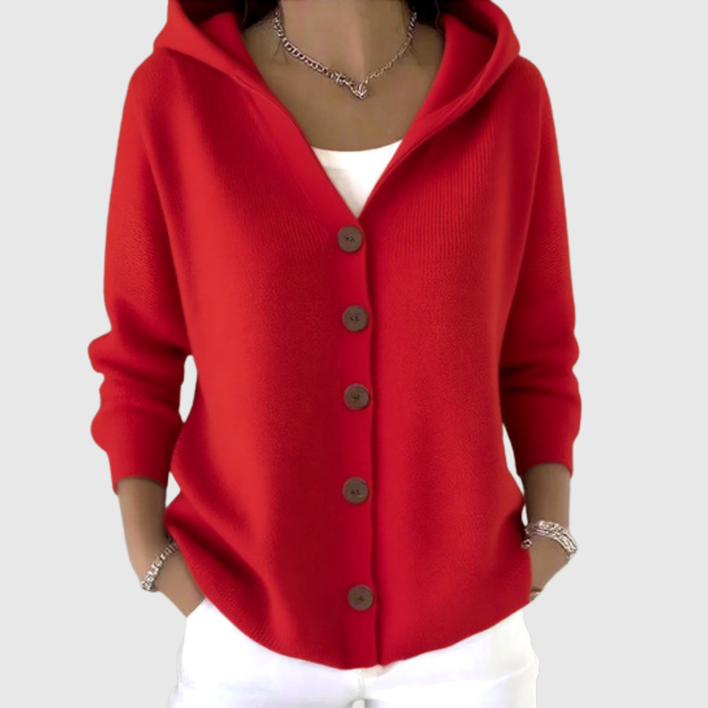 Audrey | Hooded Button Cardigan