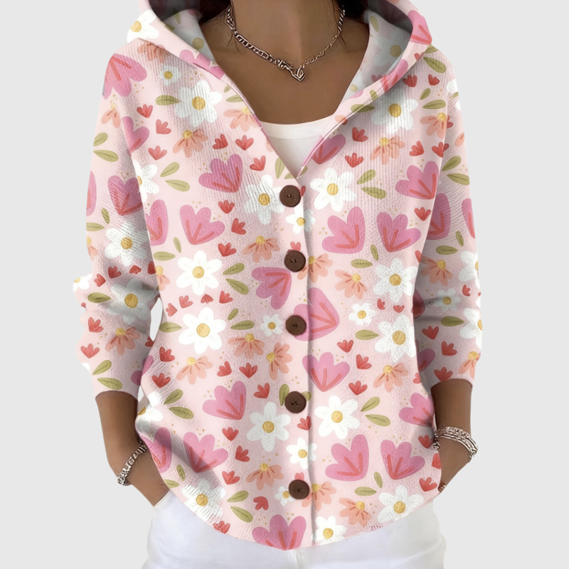 Harriet | Hooded Button Cardigan