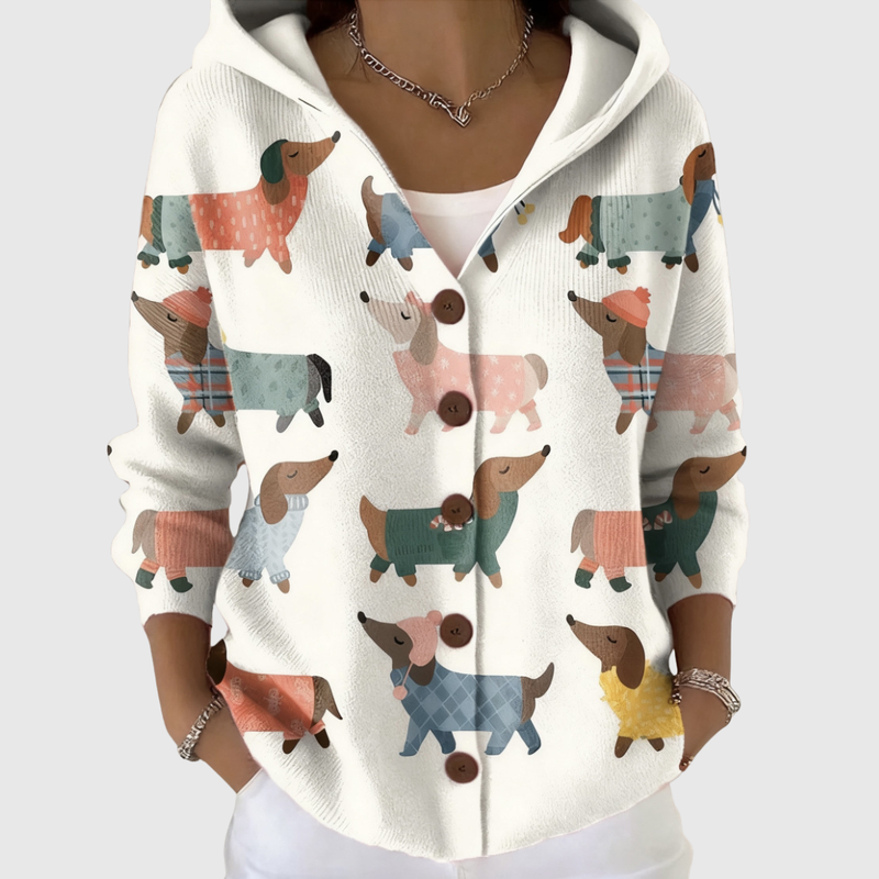 Daphne | Hooded Button Cardigan