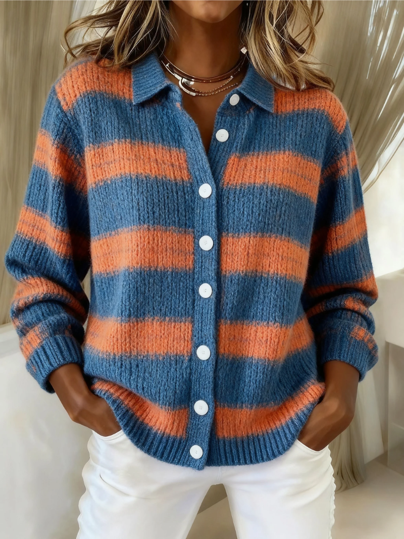 Monique | Striped Knit Cardigan