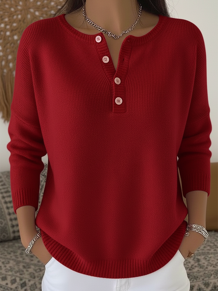 Blanche | Casual Button-Up Jumper