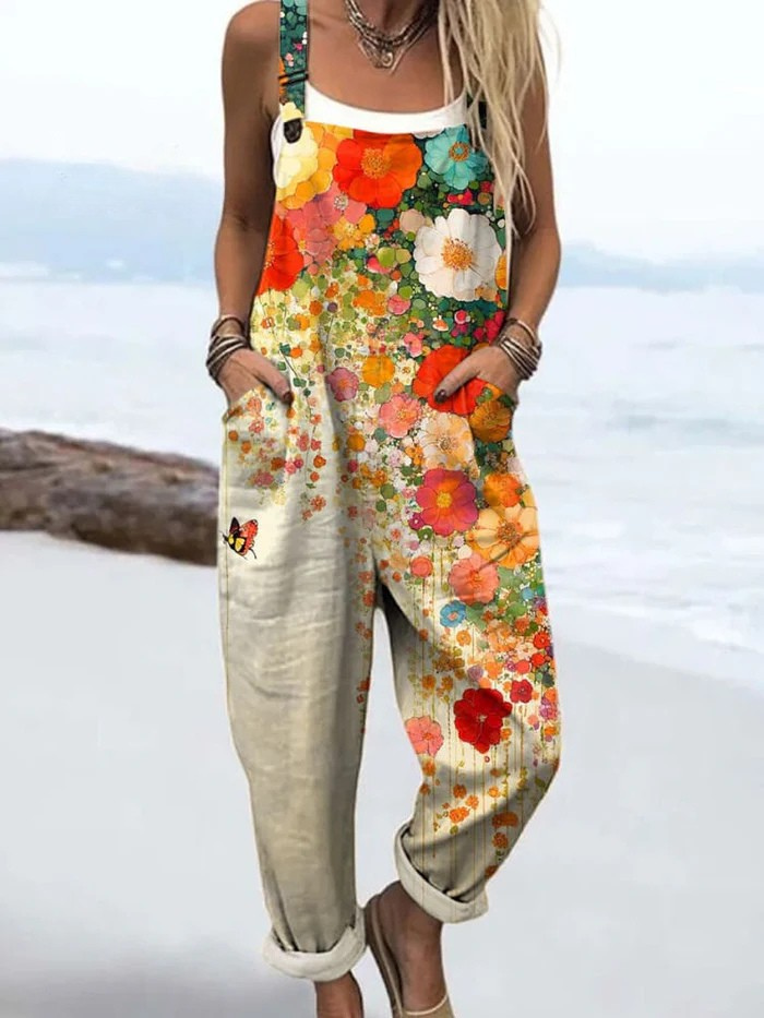 Natalie | Wildflower Breeze Dungarees
