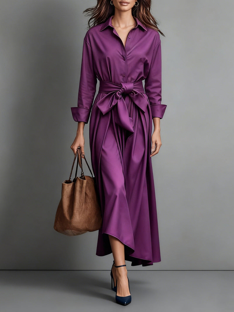 Carmen | Elegant Maxi Dress with Bow Detail
