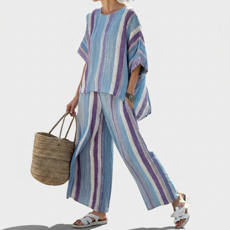 Laura - Lilac Striped Set