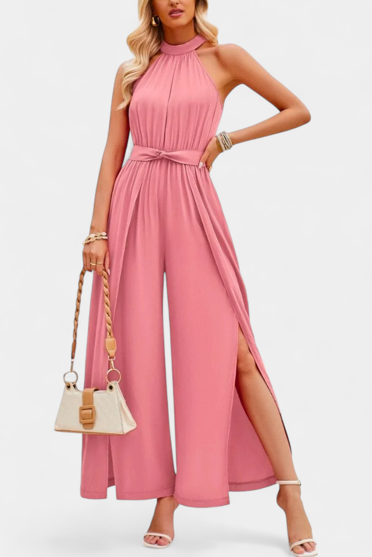 Nyree Asymmetrical Mono with Cut-Out and Bow Sleeve