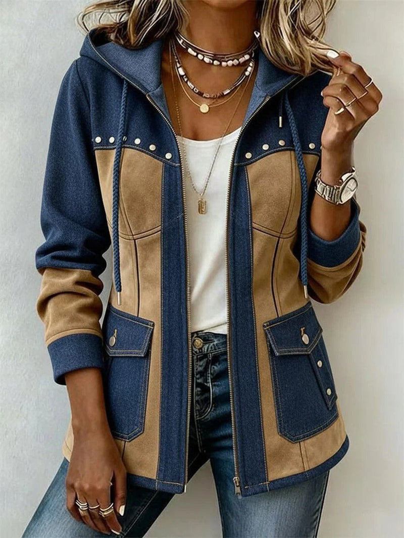 Marina | Patchwork Hooded Jacket