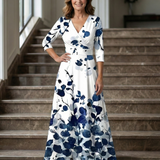 ROSALIND | Wrap V-Neck Floral Midi Dress