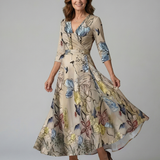 ROSALIND | Wrap V-Neck Floral Midi Dress