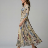 ROSALIND | Wrap V-Neck Floral Midi Dress