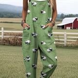 Julia | Whimsical Sheep Print Dungarees