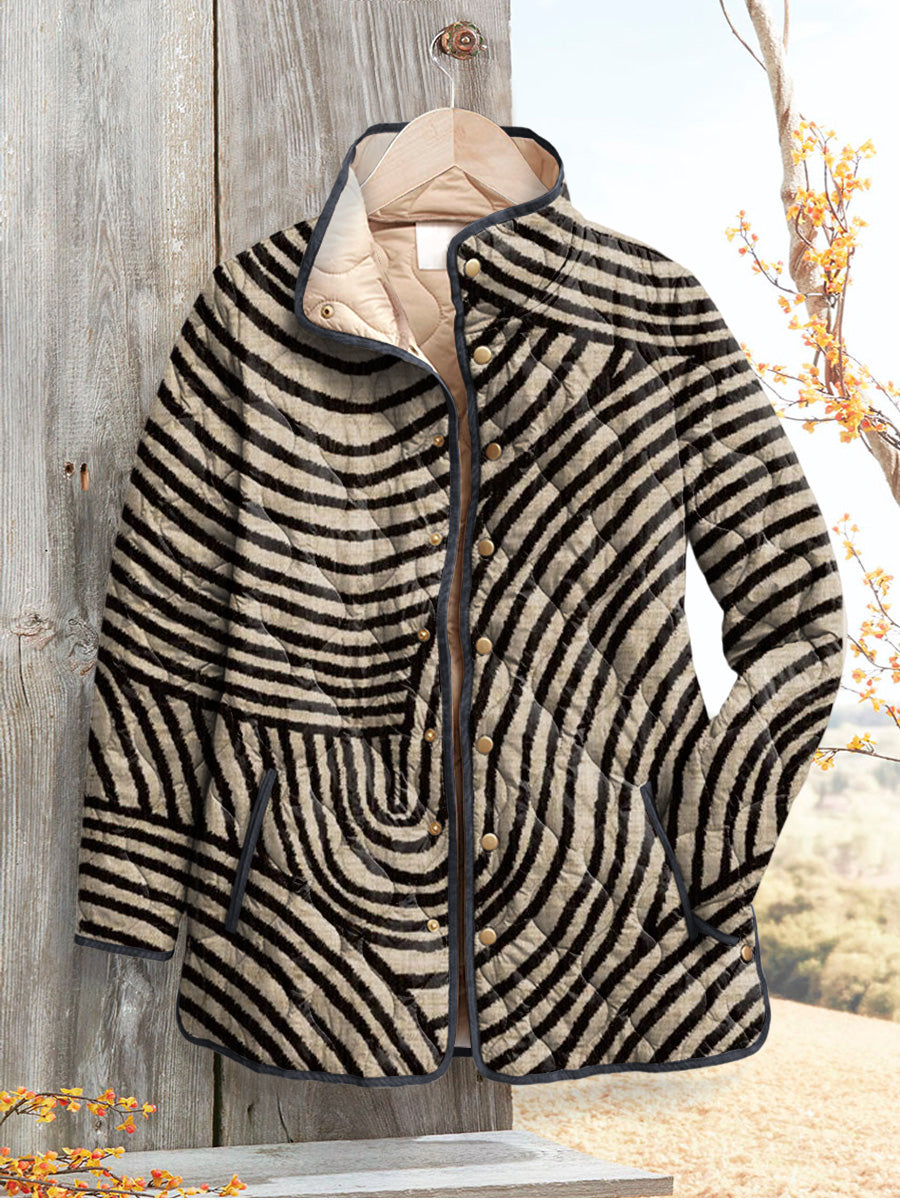 Constance | Retro Circles Quilted Jacket