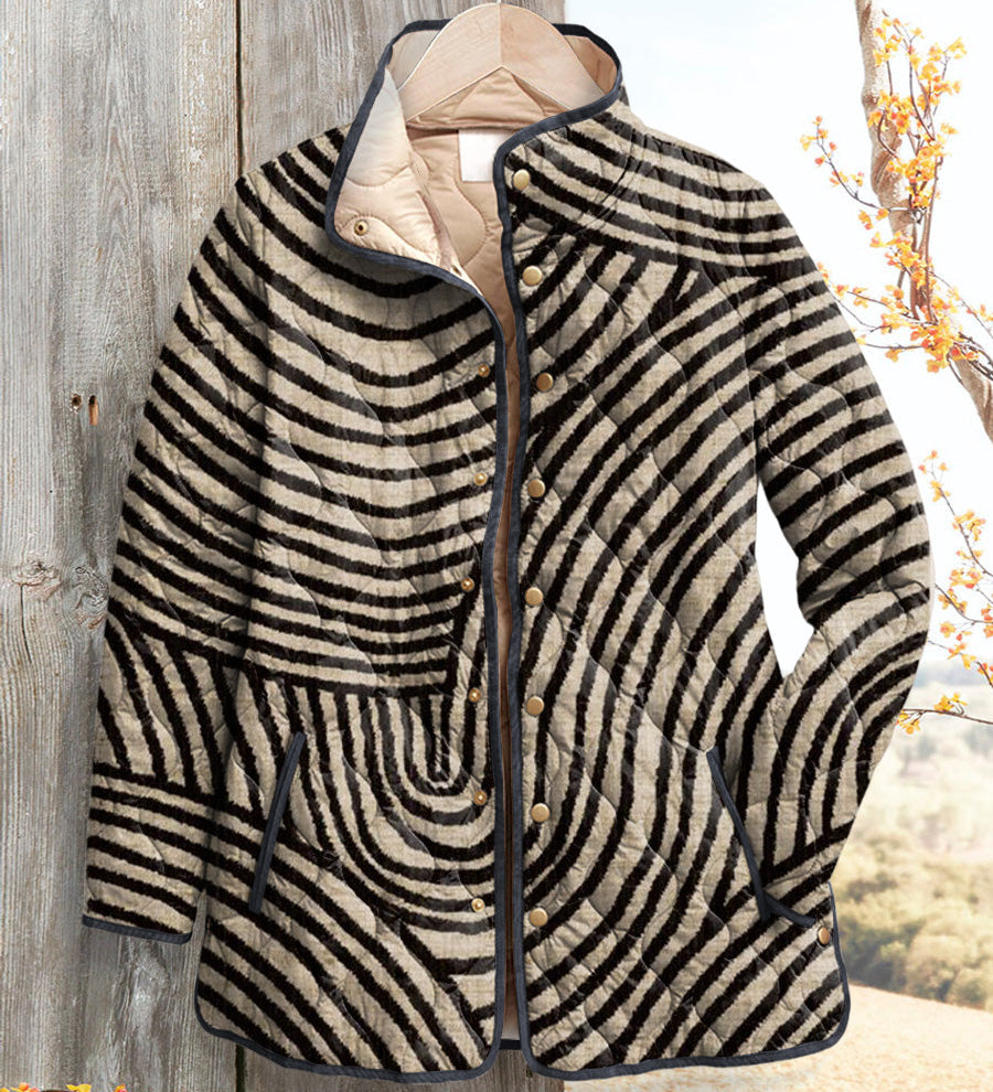 Constance | Retro Circles Quilted Jacket