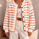 Mabel | Striped Knit Cardigan for Women