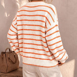 Mabel | Striped Knit Cardigan for Women