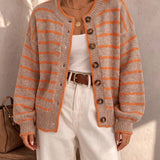 Mabel | Striped Knit Cardigan for Women