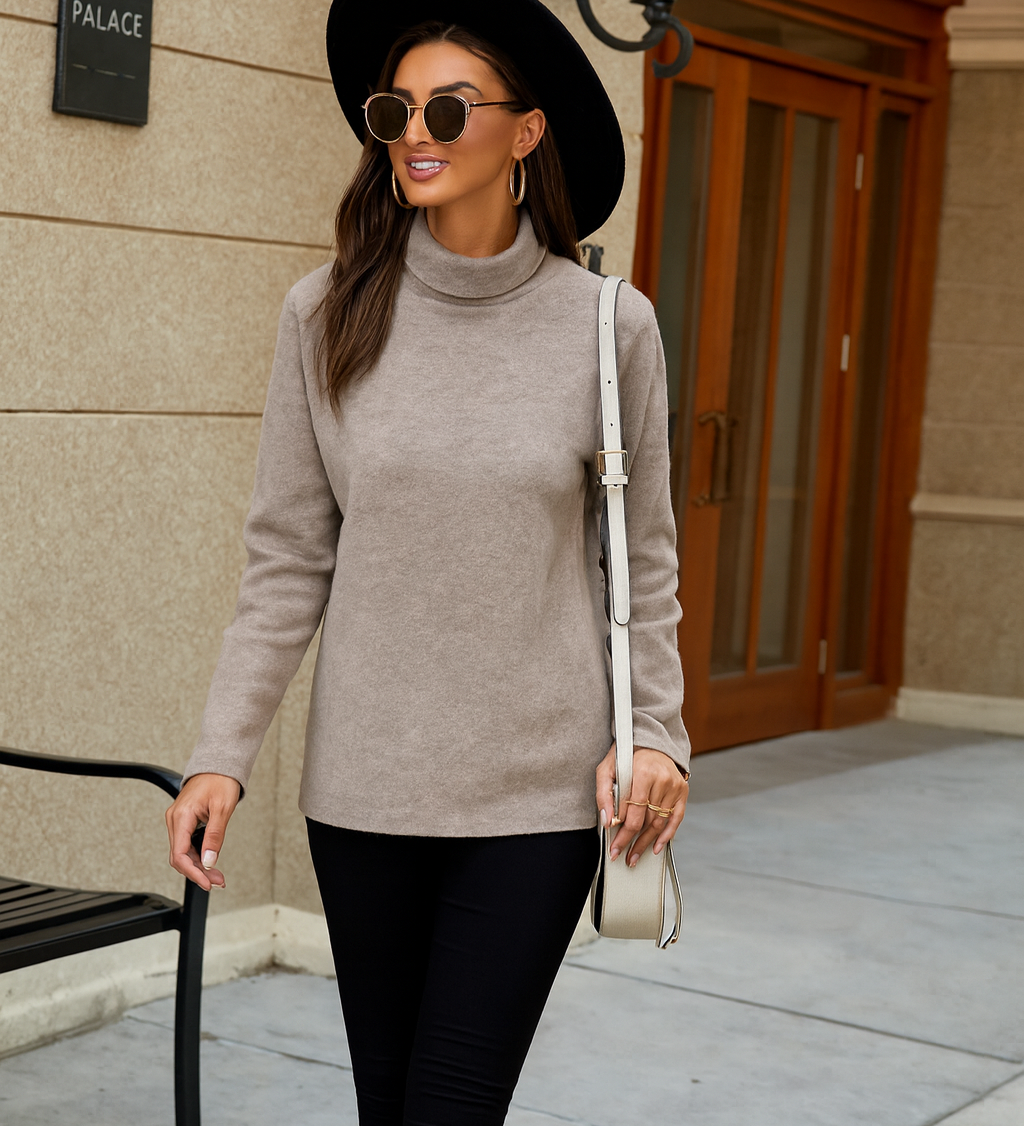Casey | Women's Turtleneck Cable Knit Jumper