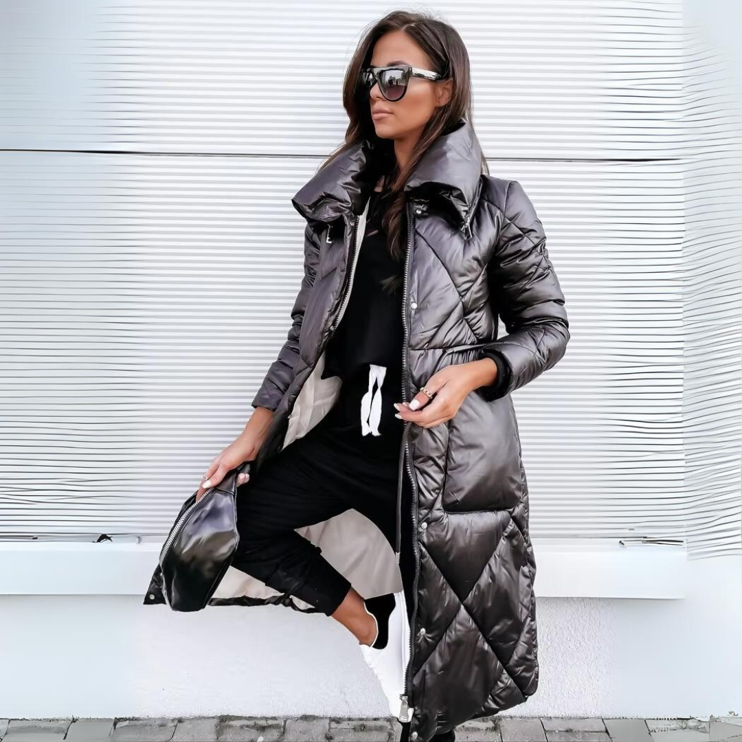 Aurelia | Long Winter Coat, Windproof and Water-Resistant