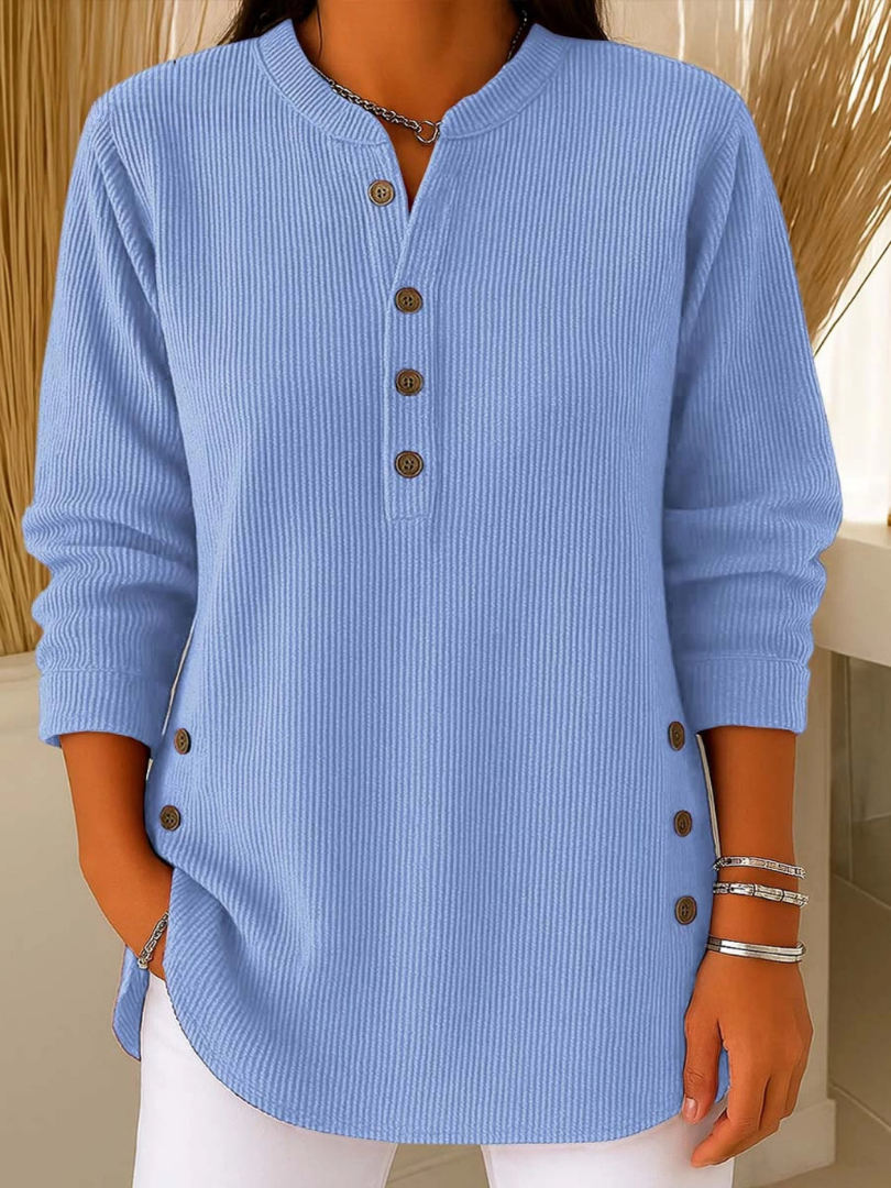 Neva | Buttoned Henley Tunic