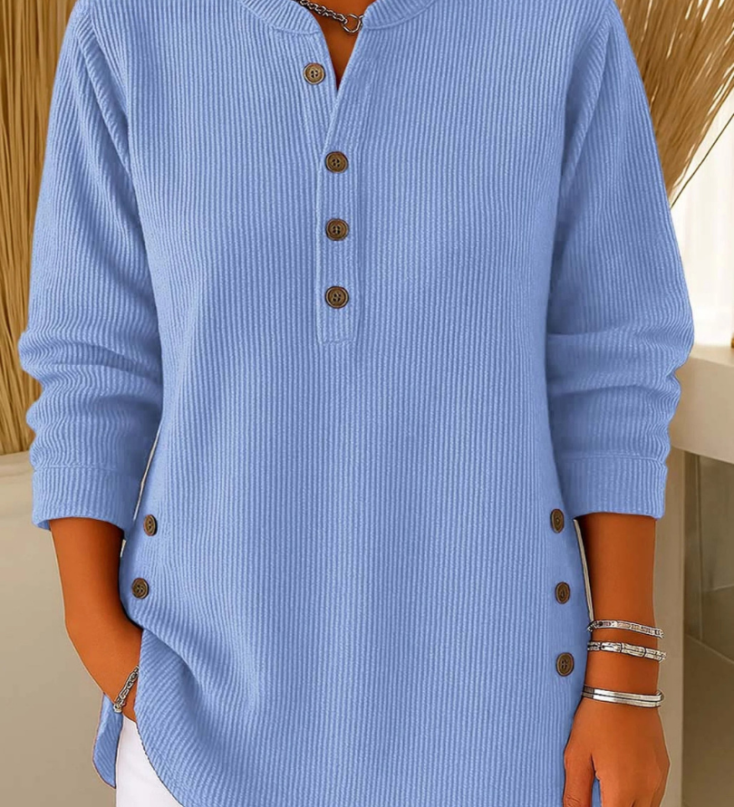 Neva | Buttoned Henley Tunic