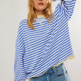 Pippa | Women's Oversized Striped Batwing Knit Sweater