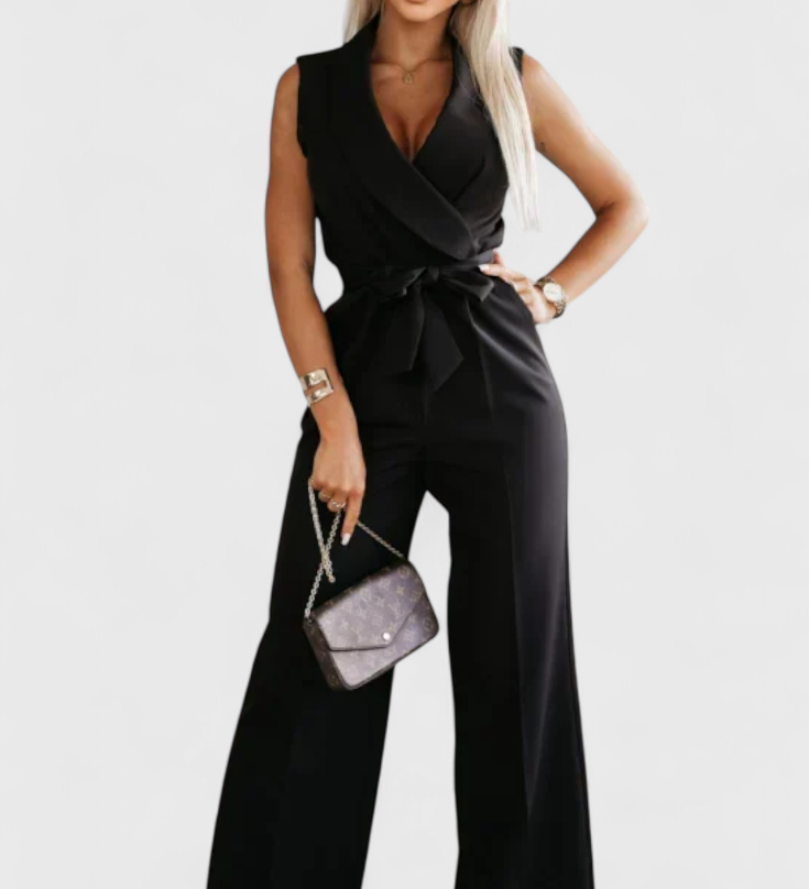 Montserrat Mono Elegant Sleeveless with Bow and Fluid Fall