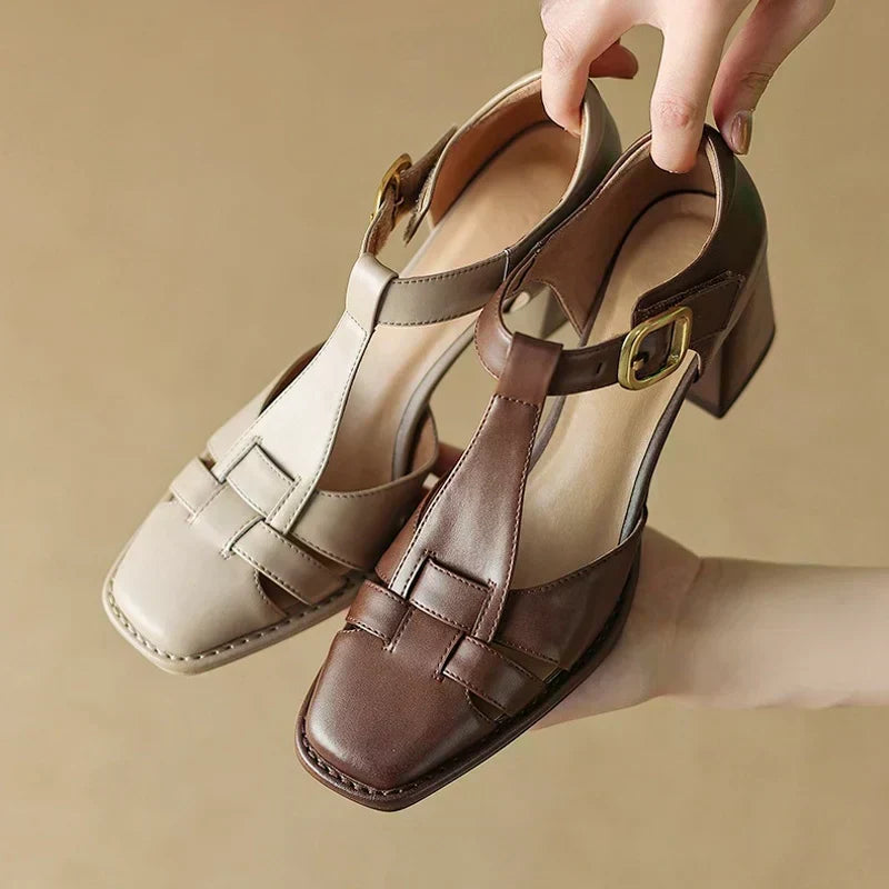Pearl | Square-Toe Sandals
