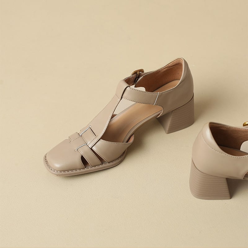 Pearl | Square-Toe Sandals