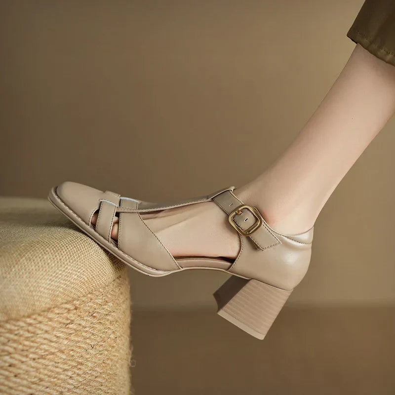 Pearl | Square-Toe Sandals