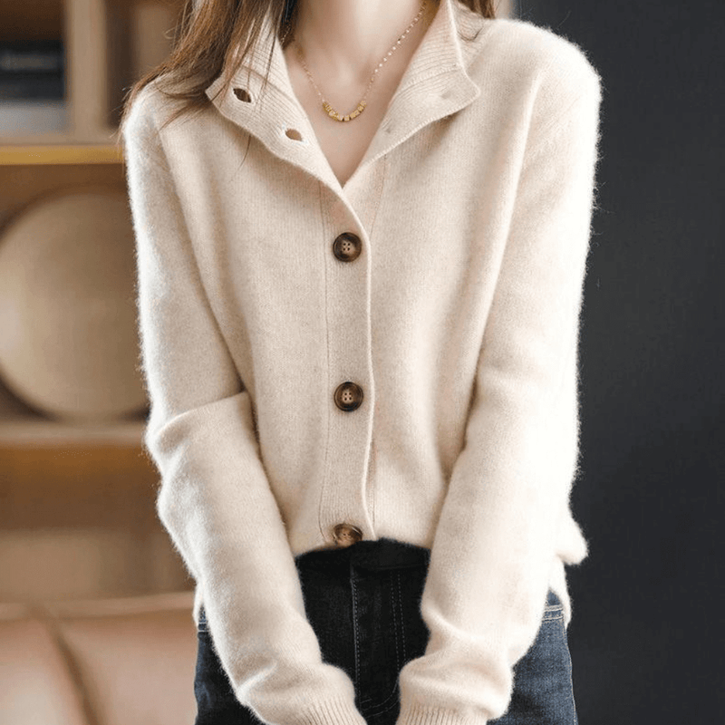 Josephine | Elegant Open-Collar Knit Cardigan for Women