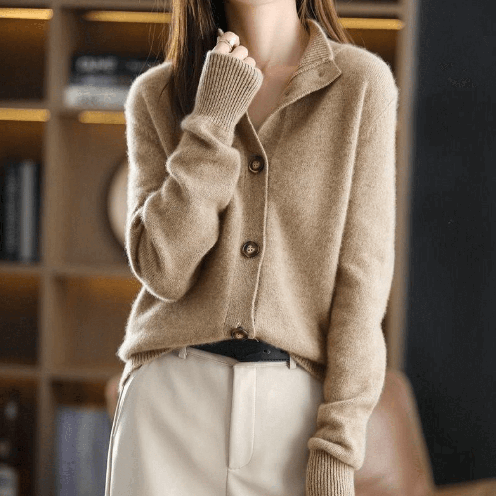 Josephine | Elegant Open-Collar Knit Cardigan for Women