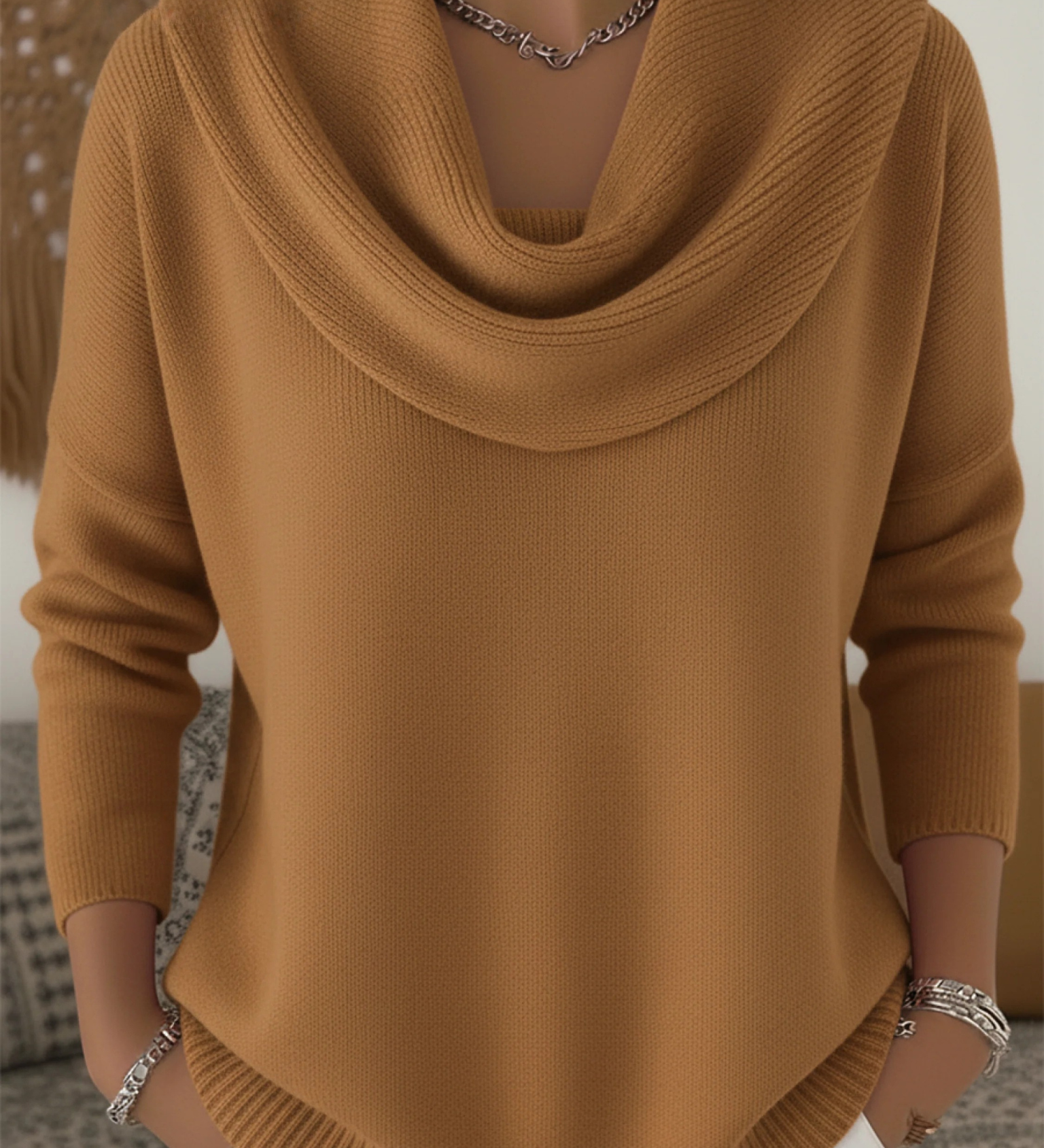 Thea | Cowl Neck Merino Wool Jumper