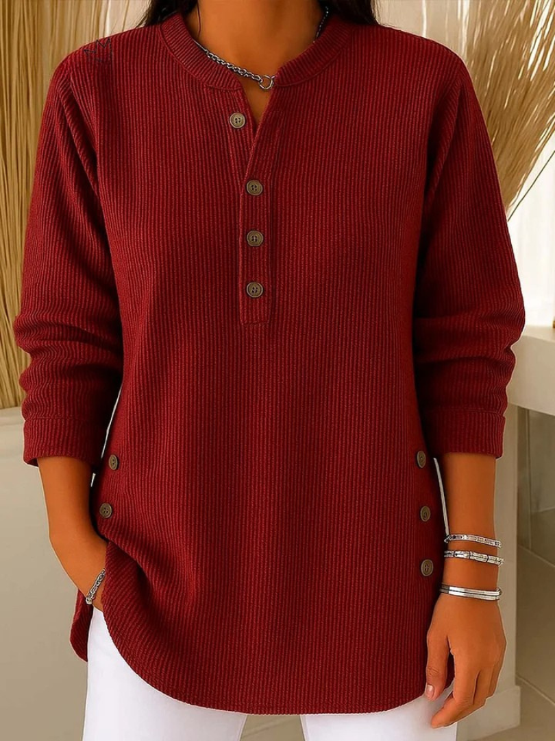 Neva | Buttoned Henley Tunic
