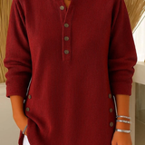 Neva | Buttoned Henley Tunic