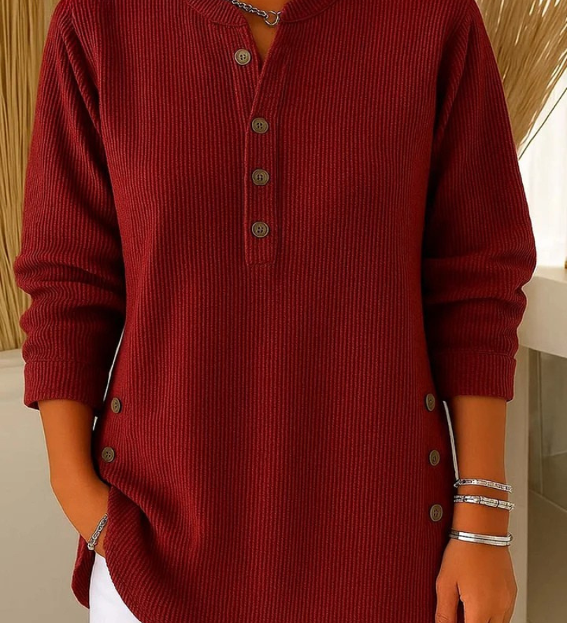 Neva | Buttoned Henley Tunic