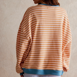Pippa | Women's Oversized Striped Batwing Knit Sweater