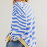 Pippa | Women's Oversized Striped Batwing Knit Sweater