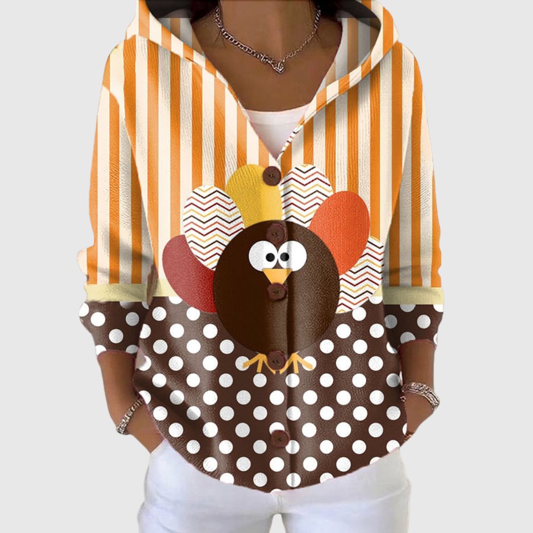 Hester | Hooded Button Cardigan