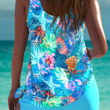 Mafalda - Elegant tankini with a tummy control effect and matching shorts