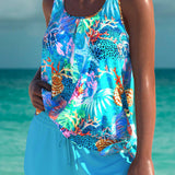 Mafalda - Elegant tankini with a tummy control effect and matching shorts