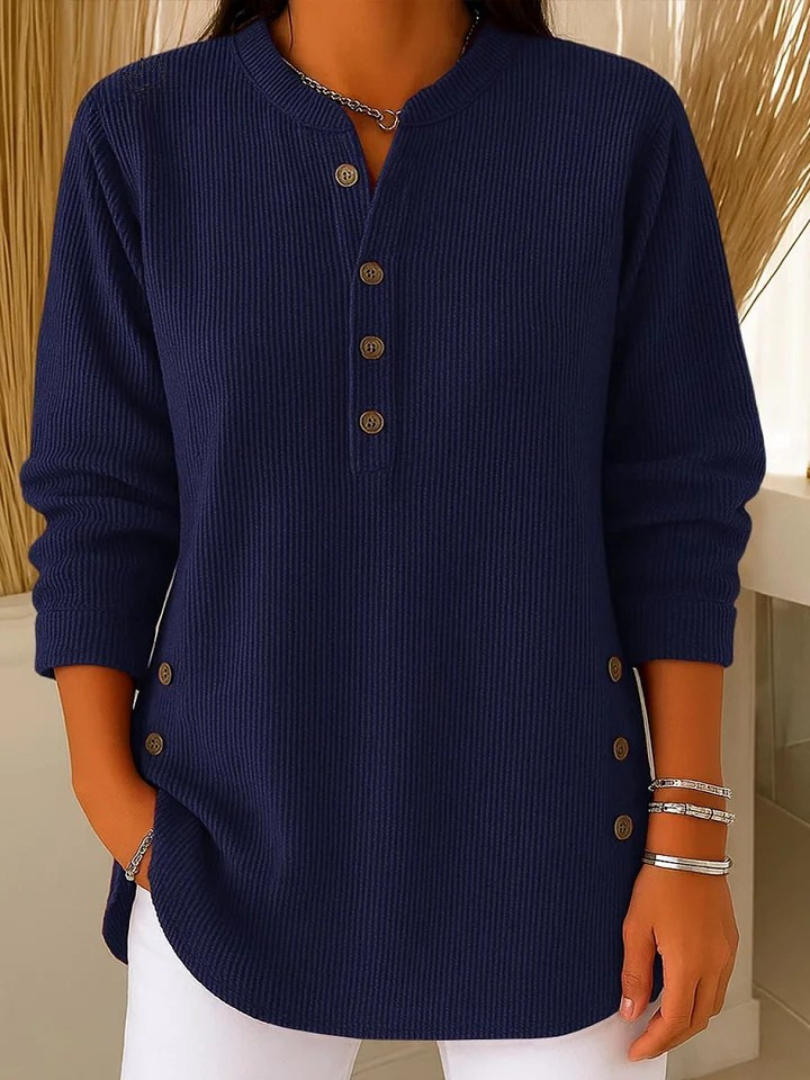 Neva | Buttoned Henley Tunic