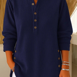 Neva | Buttoned Henley Tunic