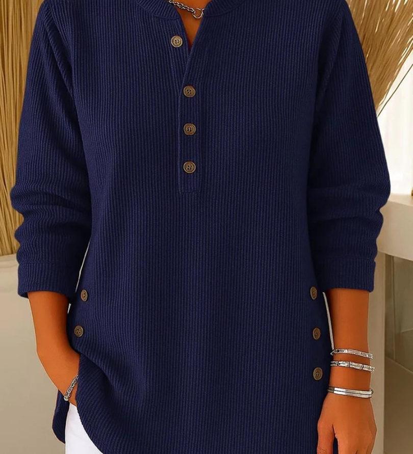 Neva | Buttoned Henley Tunic