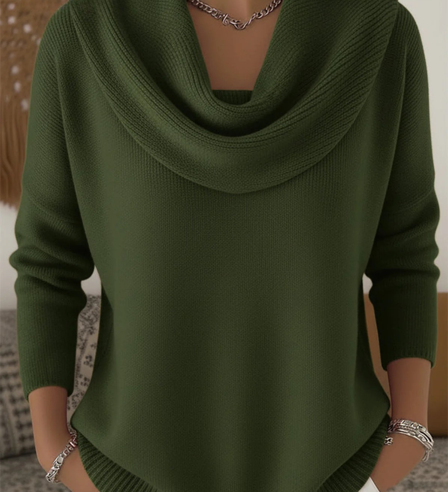 Thea | Cowl Neck Merino Wool Jumper