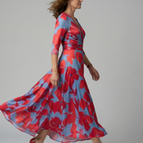 ROSALIND | Wrap V-Neck Floral Midi Dress