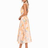 ISLA | Watercolour Halter Maxi Dress