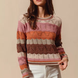 Jamie | Women's Striped Long Knit Sweater
