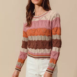 Jamie | Women's Striped Long Knit Sweater