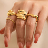 4-Piece Metal Ring Set